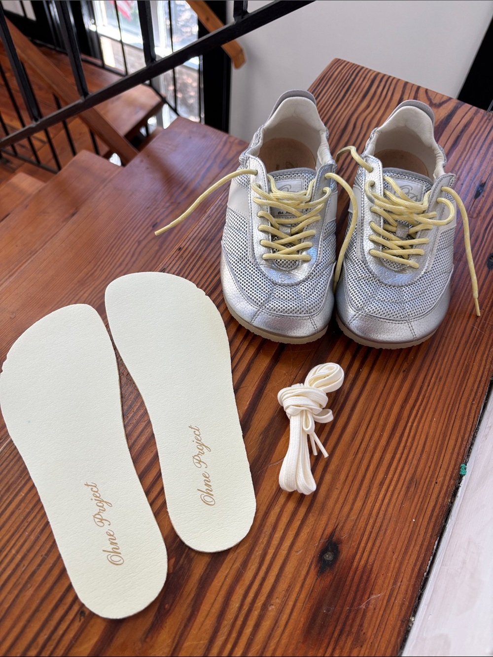 Worn only once! - Ohne Project Metallic Silver Women's Kima Sneakerina